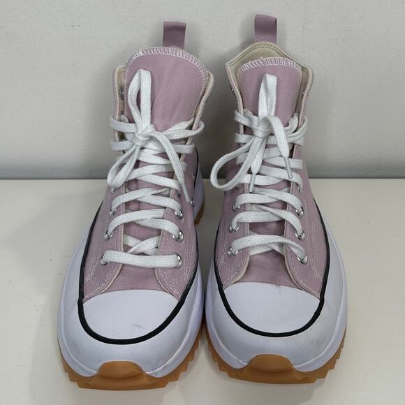 Converse Run Star Hike High Top Platform Sneaker Pink & White W 9 / M 7 - Picture 3 of 16